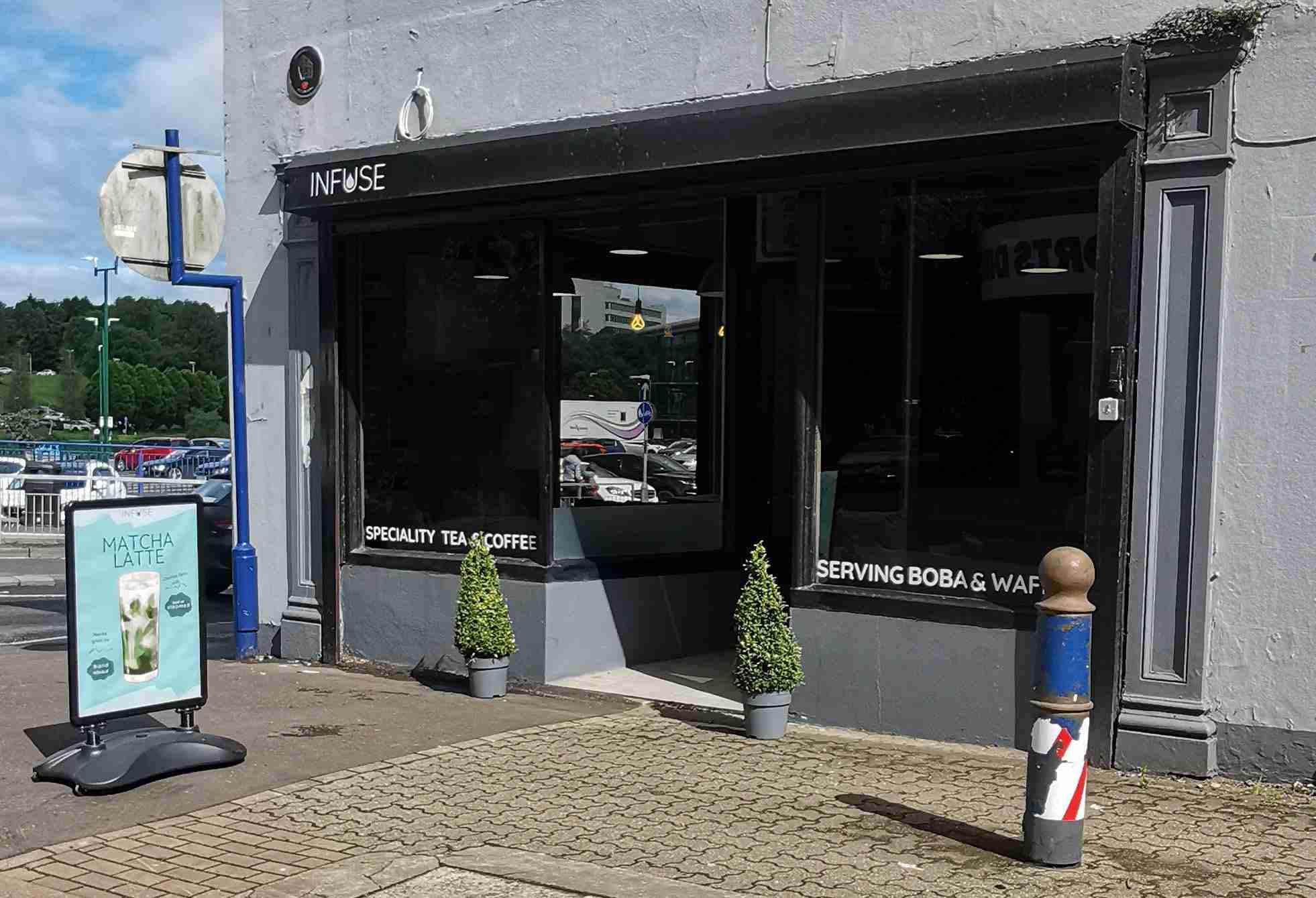 INFUSE Tea Bar exterior, 21 Bridge Street, Coleraine